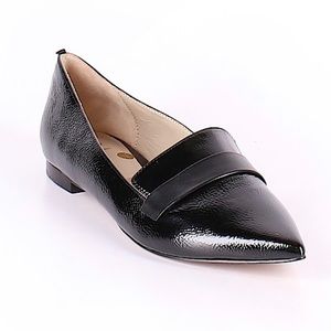 Boden patent leather pointed loafers